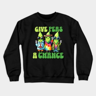 Give Peas a Chance Hippy Peace Crewneck Sweatshirt